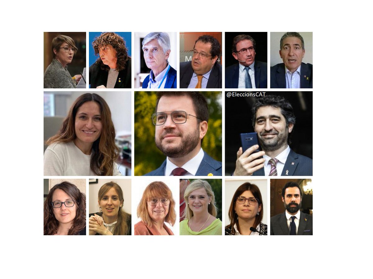 EleccionsCAT_'s tweet photo. 👁‍🗨 El Govern de @perearagones

✴️Més ♀️ que ♂️ (8-6)
✴️Repeteix @jordiPuignero i @TeresaJorda
✴️S'incorpora @LauraVilagra @taniaverge @natalia_garriga @ViolantCervera @GemmaGeis Lourdes Ciró, Victòria Alsina @joanignasielena Jaume Giró @rogertorrent J. G. Cambray i J. Mª Argimon. https://t.co/I58FSewkRv