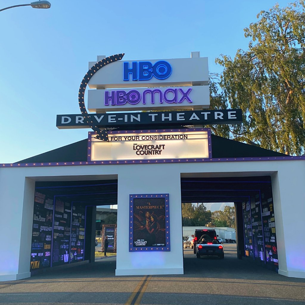 LifeAt_WM's tweet photo. Drive-ins have returned for #Emmy Campaign Season! Last week, a few lucky employees were able to attend the HBO/HBO Max FYC Drive-In Theatre. There's nothing like driving the red carpet! #HBO_HBOMaxFYCDriveIn https://t.co/gwhYM6sXIP