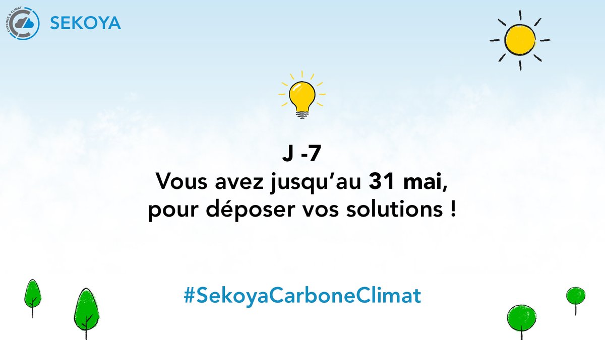 eiffage's tweet photo. 💡Plus que quelques jours pour participer et proposer vos solutions "durables" sur la plateforme # Sekoya. Cette édition a pour thème "l'adaptation aux changements climatiques".

Retrouvez l'ensemble des 7 thématiques sur https://t.co/PvlmQaJlYj
#SekoyaCarboneClimat https://t.co/RswzlPdJ9V