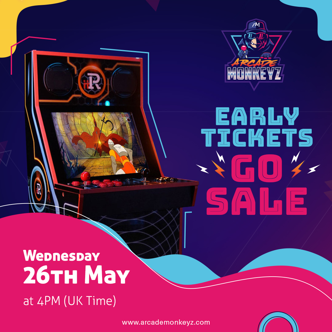 ArcadeMonkeyz's tweet photo. Players...the time has come! Early bird tickets go on SALE this Wednesday at 4pm. 

As a special FREE GIFT, we're giving the first 50 bookings an additional 30 mins of game time! This means you &amp; your friends will get 2 hours for the price of 1.5 hours! #london #londonfood https://t.co/0wffDpHfvK