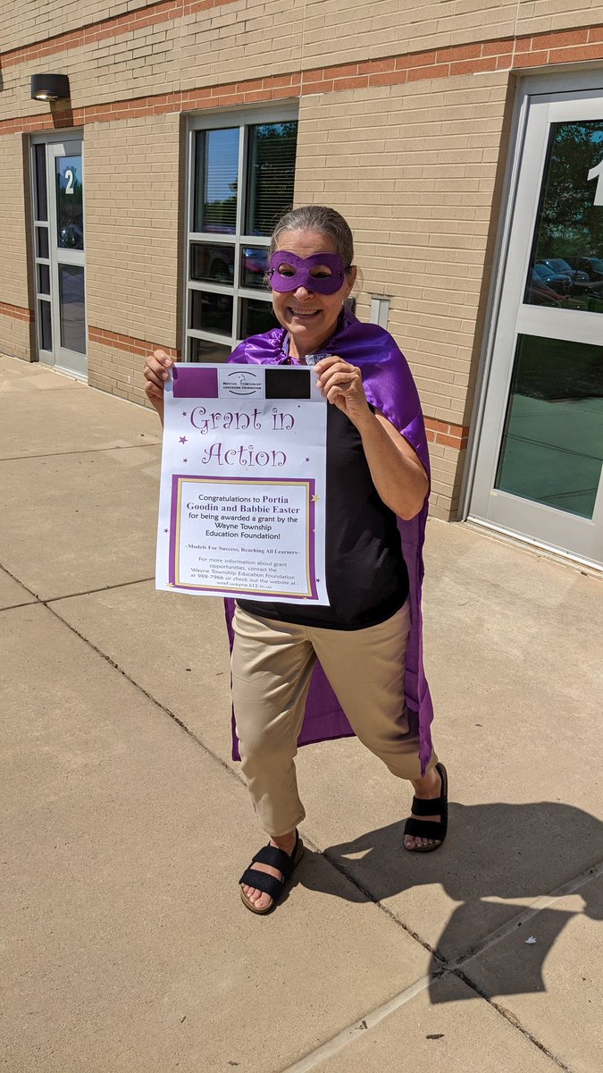 SandersSELF's tweet photo. Thank you Mrs. Easter &amp; @GoodinSLP for your Models of Success grant! Thank you @WayneTwpEdFound for believing in our work!! Super heros are here @SandersSELF!! https://t.co/iVvIIOcpUy