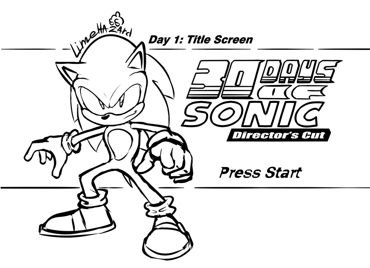 Hastly made this one! 
Day 1 - Title Screen
 #30DaysSonic 