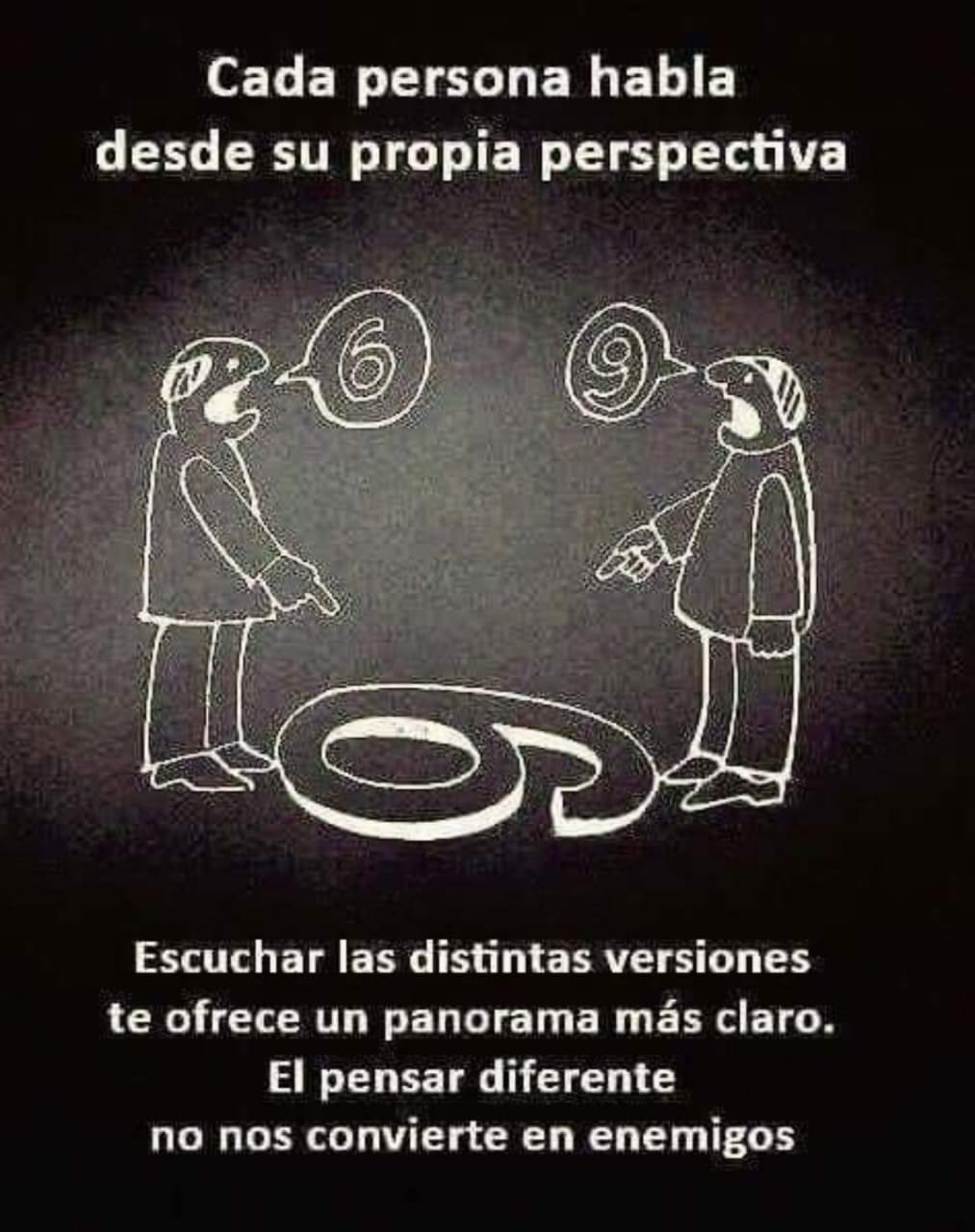 Reflexiones AA - No hay manera de conocer la realidad, sólo podemos ver  nuestra perspectiva de la realidad. Una perspectiva influida por lo que  somos, por lo que hemos vivido, por lo