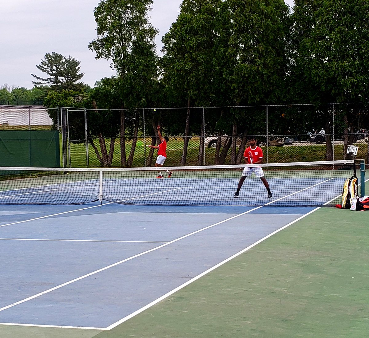 LTPSAthletics's tweet photo. Boys' tennis team advances to the second round of the state tournament this afternoon with their victory over Raritan HS #cardschasingbetter https://t.co/5VT5o41Mq3