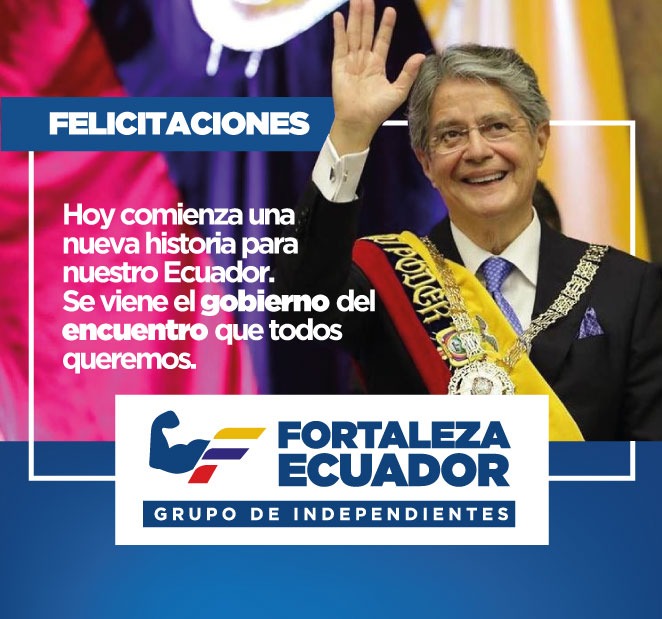 fortalezaecu's tweet photo. Felicitaciones a nuestro Presidente @LassoGuillermo, Vamos a lograr juntos ese #Ecuador que soñamos.

#EncontremonosParaLograrlo
#GobiernoDelEncuentro
#CambioDeMando https://t.co/bgQGcCItHP