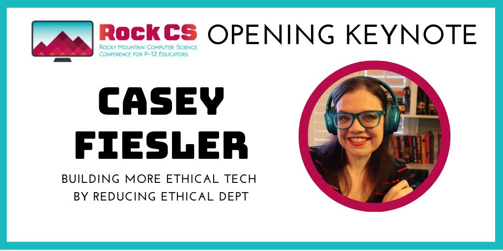 RockCSCO's tweet image. We are excited to announce our opening keynote speaker,@cfiesler!  Join us for an exciting (virtual) day of learning at #RockCS21! Registration is only $20. rockcs.org/registration/