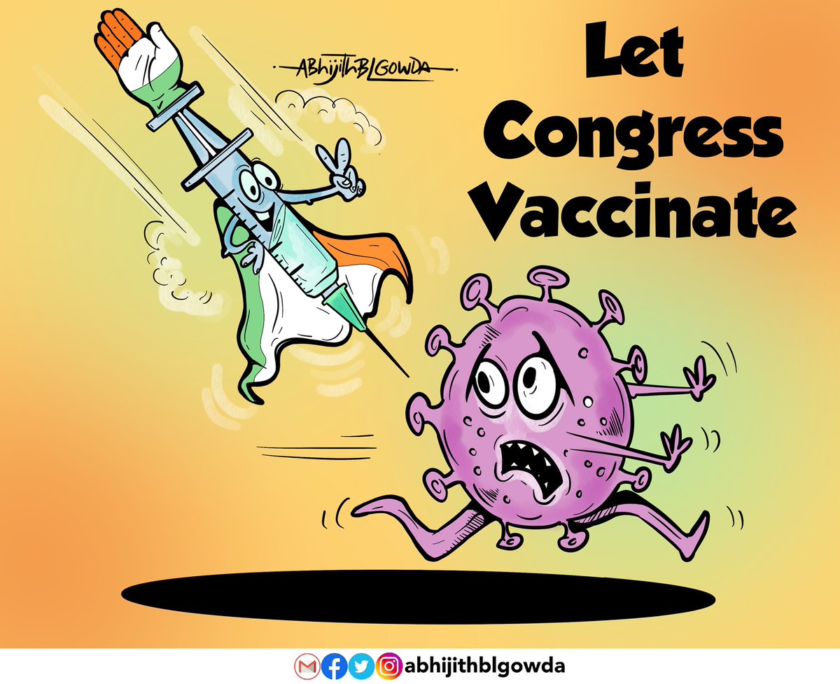 #LetCongressVaccinate An initiative taken up by Karnataka congress , as the present ruling government has proved its uttermost inability to provide vaccines for the state