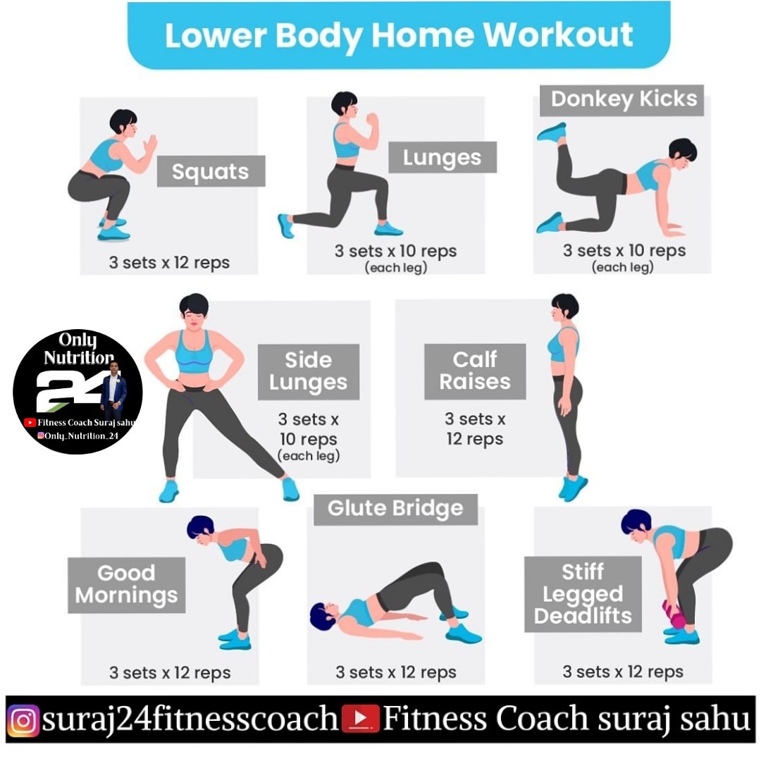 Surajfitcoach's tweet photo. Looking to work out your lower body from the safety and comfort of your home? We’ve got you covered! Here are 8 simple exercises that can help.
#lowerbodyworkout #fitness #suraj24fitnesscoach #workoutroutine #india24fit #workout #workoutmotivation #exerciseathome #simpleexercise https://t.co/OaTZWzHB4c