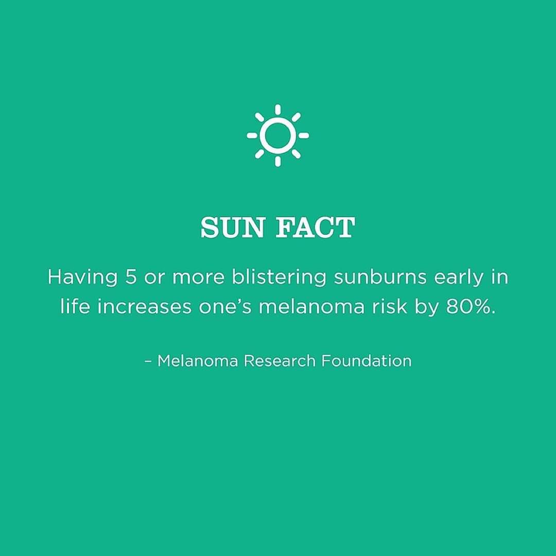 Dayanara Torres MU93 (@dayanarapr) on Twitter photo 🙌🏻 #MelanomaAwareness
Tener 5 o más quemaduras solares con ampollas en tu niñez aumenta el riesgo de contraer melanoma un 80%
🙏🏻 Por favor utiliza #BloqueadorSolar #spf #🧴
#SunProtection #☂️ #☀️
#Melanoma #MelanomaCancer
#CancerSucks #Fcancer 🙌🏻 #MelanomaAwareness
Tener 5 o más quemaduras solares con ampollas en tu niñez aumenta el riesgo de contraer melanoma un 80%
🙏🏻 Por favor utiliza #BloqueadorSolar #spf #🧴
#SunProtection #☂️ #☀️
#Melanoma #MelanomaCancer
#CancerSucks #Fcancer