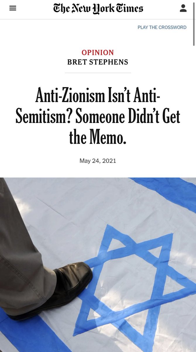 EliClifton's tweet photo. Has @nytopinion decided it’s not relevant to reveal to its readers that Bret Stephens has an actual side job with a pro-Israel advocacy group? https://t.co/gS8sRicMzX https://t.co/jK0hVGEok8
