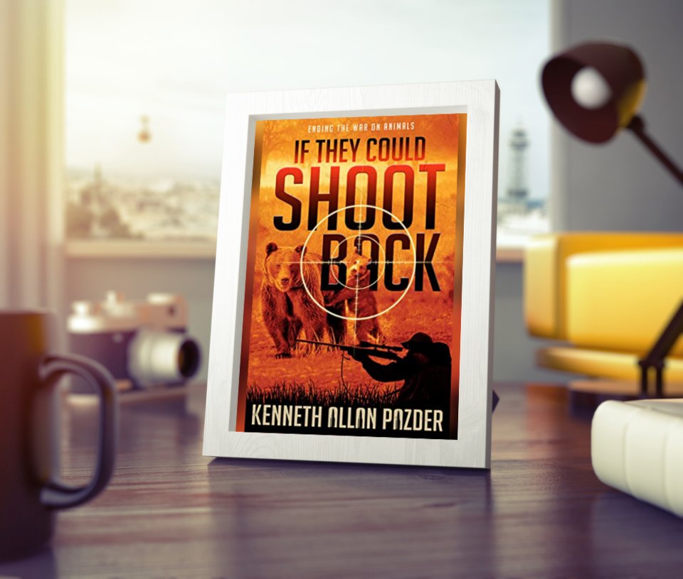 Pazderlaw's tweet photo. Would you go hunting if the animals could shoot back?
An action-adventure novel for vegans, vegetarians and everyone who cares about animal welfare! (available on Amazon) https://t.co/AMXuruzmGS