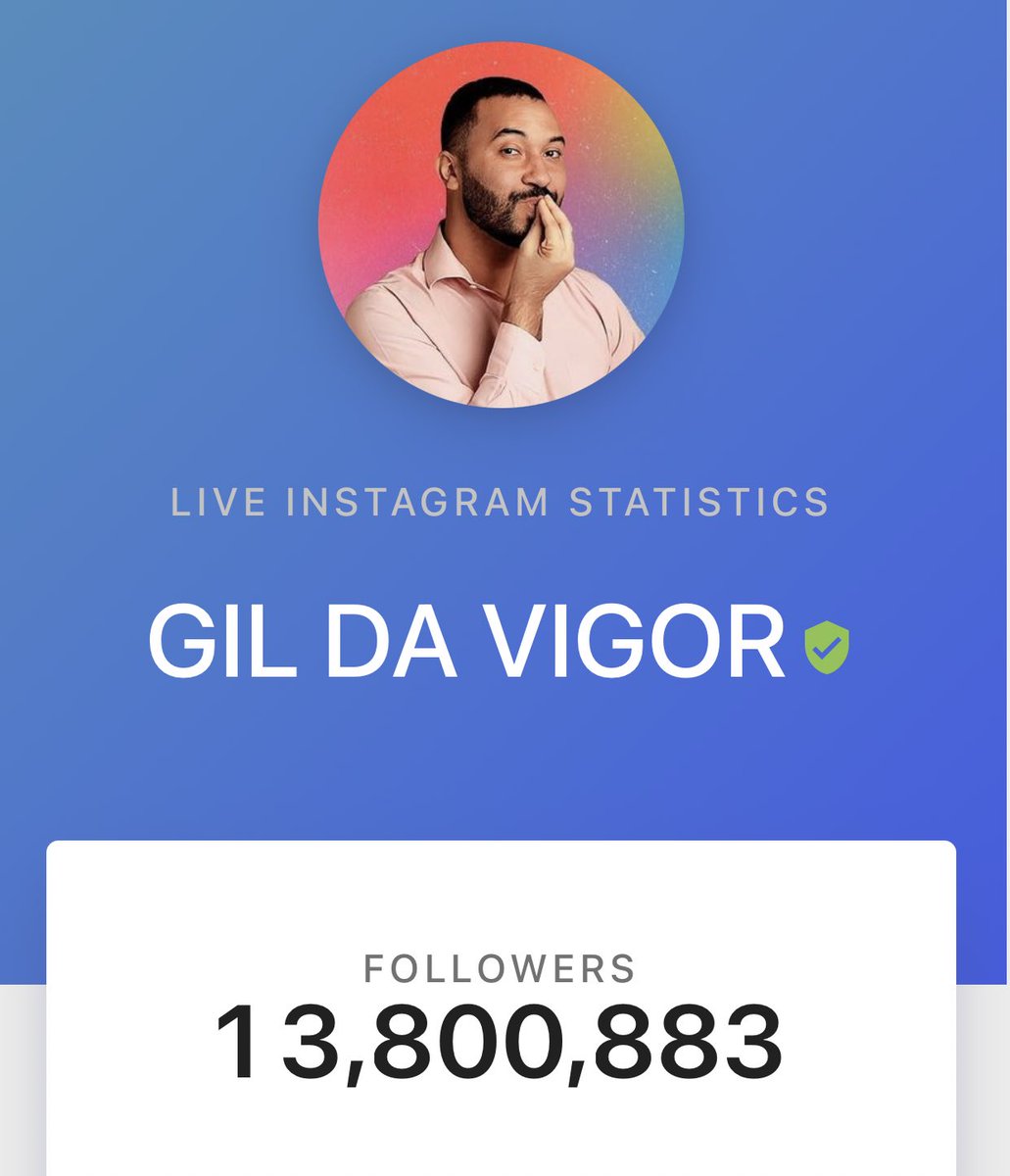 entreIinhas's tweet photo. depois do follow da gaga, gil acaba de bater 13.8 no instagram ♥️ https://t.co/LbKhEuOhcr