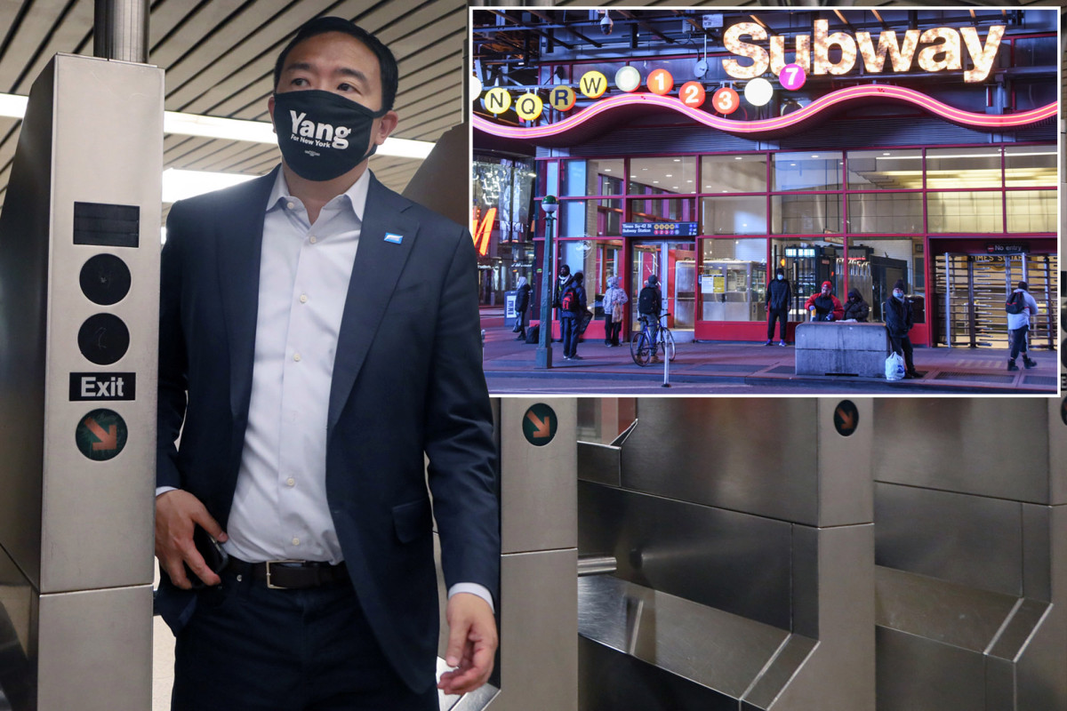 Andrew Yang causes frenzy by naming 'Times Square' his top subway station