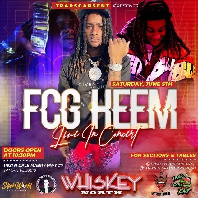 t9bitxh's tweet photo. For My Birthday We Goin Up June 5th @WhiskeyNorth @FCGHEEM Will Be Perform Live For Tickets Hit Me Up Or @trapscarsent @TreBanks19 #Trapscarsent https://t.co/7w1XLYqa9Y