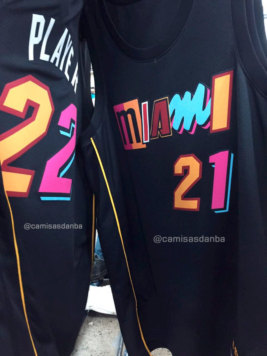 TheHoopCentral's tweet photo. This is reportedly a Miami Heat alternative jersey for next season. 👀

(via @camisasdanba) https://t.co/s47IeROASs
