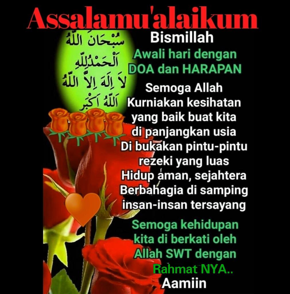 Selamat aamiin waalaikumussalam pagi 100 Ucapan