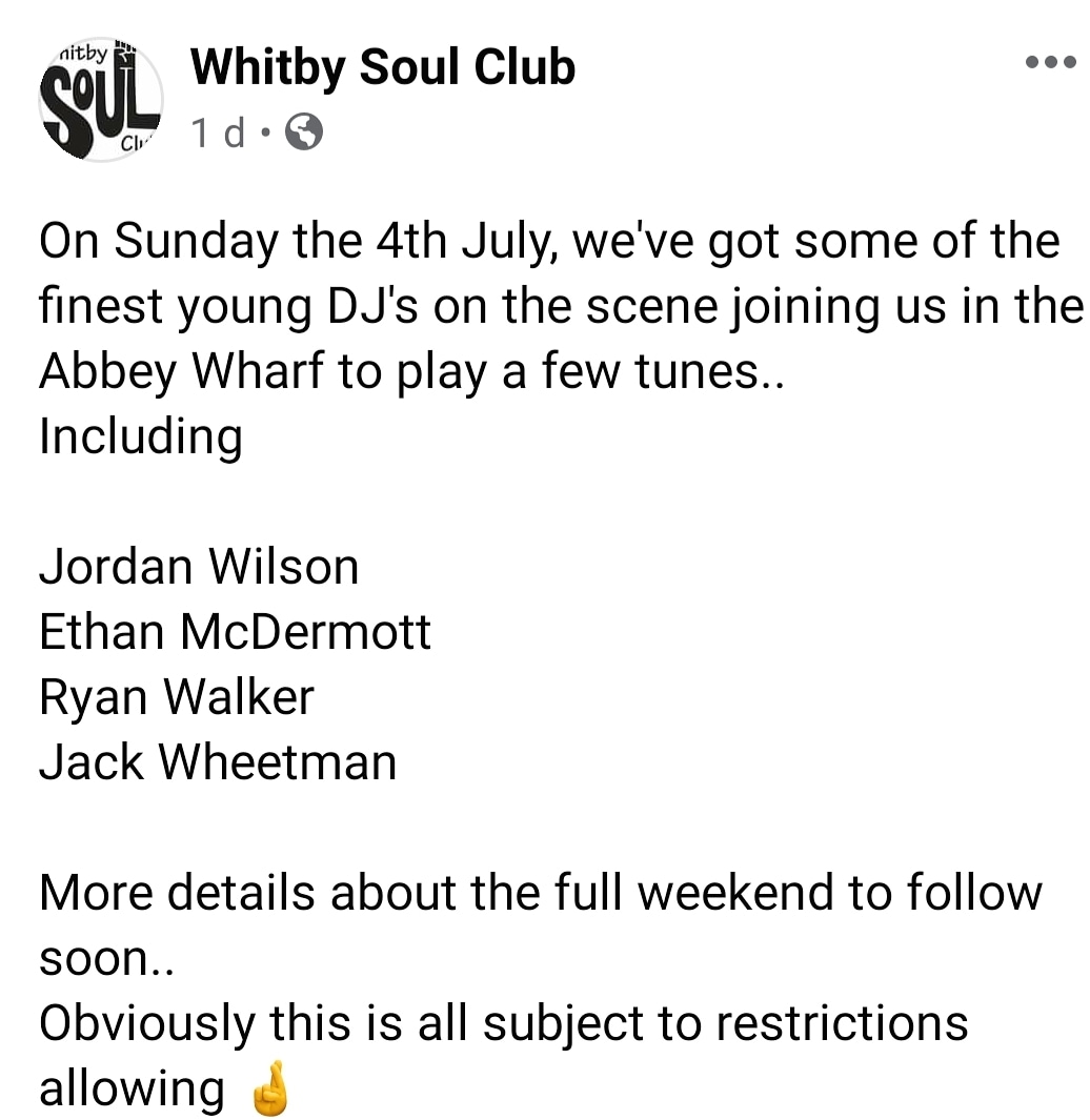 Whitby Soul Club tweet media