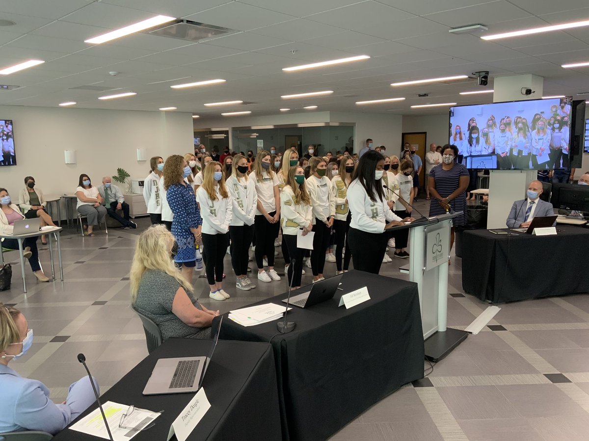 Our Board of Education recognized the OASSA State Champion <a href="/dublinjeromehs/">Dublin Jerome HS</a> cheerleading team at tonight’s meeting. Congratulations!
