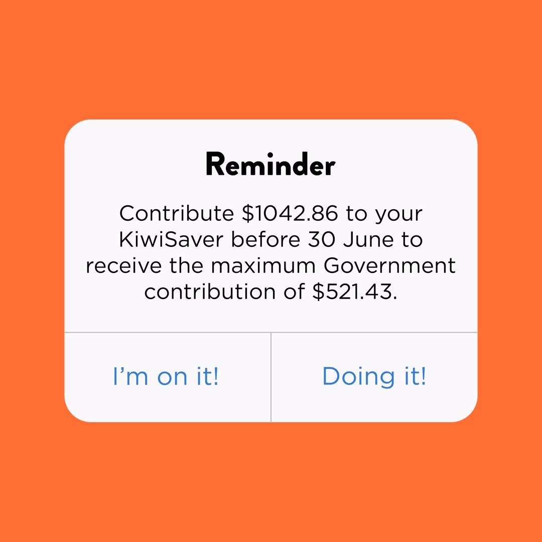 live_sorted's tweet photo. This is your annual reminder to make sure you've contributed to your KiwiSaver before 30 June to get the Government contribution. https://t.co/BNCNEBRp4A