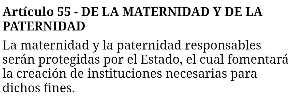 jpferbo's tweet photo. ⚖️ Dia 55 (24.05.2021)

Nuestra carta magna, es muy garantista! 
Cuidemos a nuestros niños y niñas.

Hoy el Art. 55 de la #ConstitucióndelaRepúblicadelPY 

Sus comentarios sobre los artículos son importantes y que compartan en sus redes, les estaré agradecido. https://t.co/qi1iAX0ytj