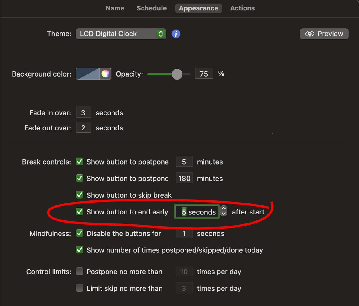 dejal's tweet photo. Announcing @DejalTimeOut 2.8, featuring a new option to end a break early, the ability to postpone breaks instead of skip them, or use Do Not Disturb with app exclusions, a choice to show the time since the last break in the status item, and more. https://t.co/DUYmpNtJa7 https://t.co/U44assfOOe
