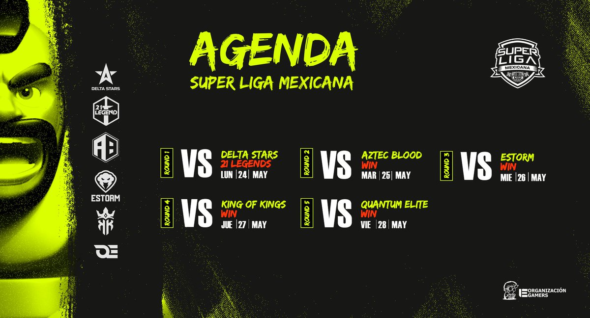 eGamersGG's tweet photo. #SLMx🇲🇽 • AGENDA SEMANAL
Los PLAYOFSS ya están aquí y esta semana tendremos emocionantes encuentros.
Cada equipo buscará llegar al campeonato, no te pierdas lo mejor de la Súper Liga Mexicana en eGamers.
#NothingStopsUsEGS🤖 https://t.co/c9SjjlwWJP