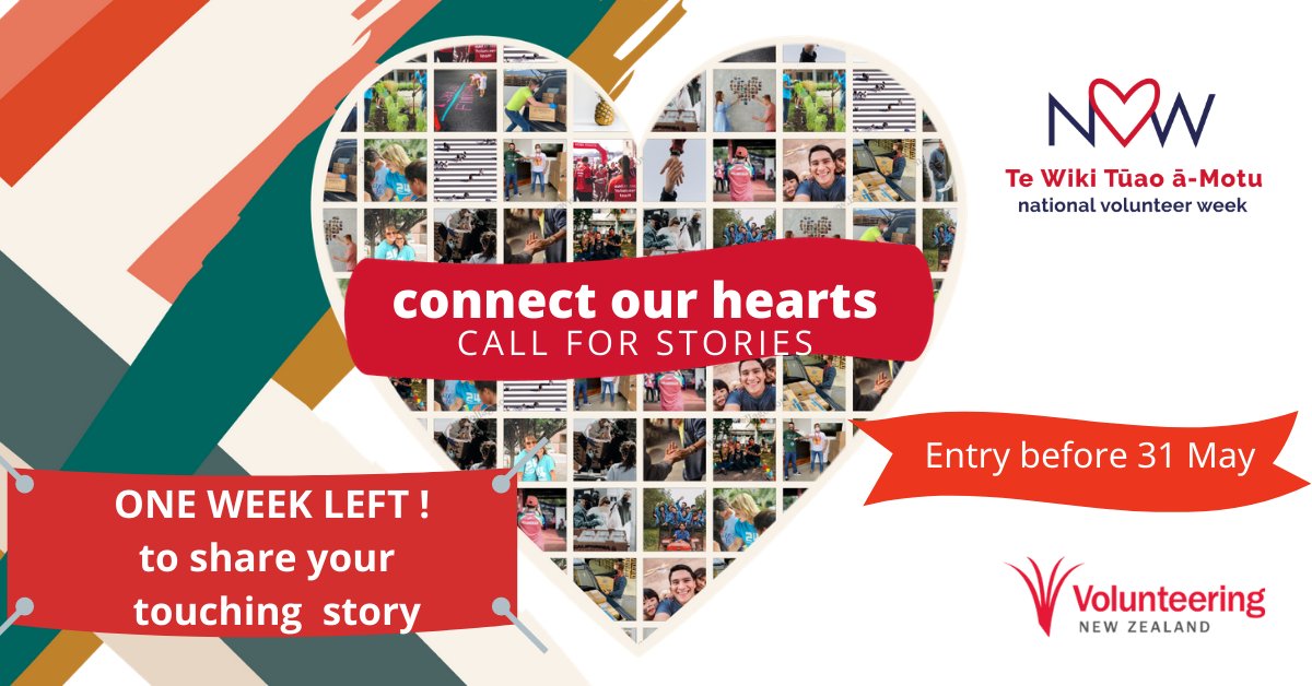 We are still collecting stories from volunteers in Aotearoa to celebrate and appreciate New Zealand’s huge volunteer participation. We are seeking more stories, in both written and photo formats.

Submit your story: forms.gle/wtEYGkUtoqaEP9…

#NVW2021 #volunteer #NZ #aotearoa