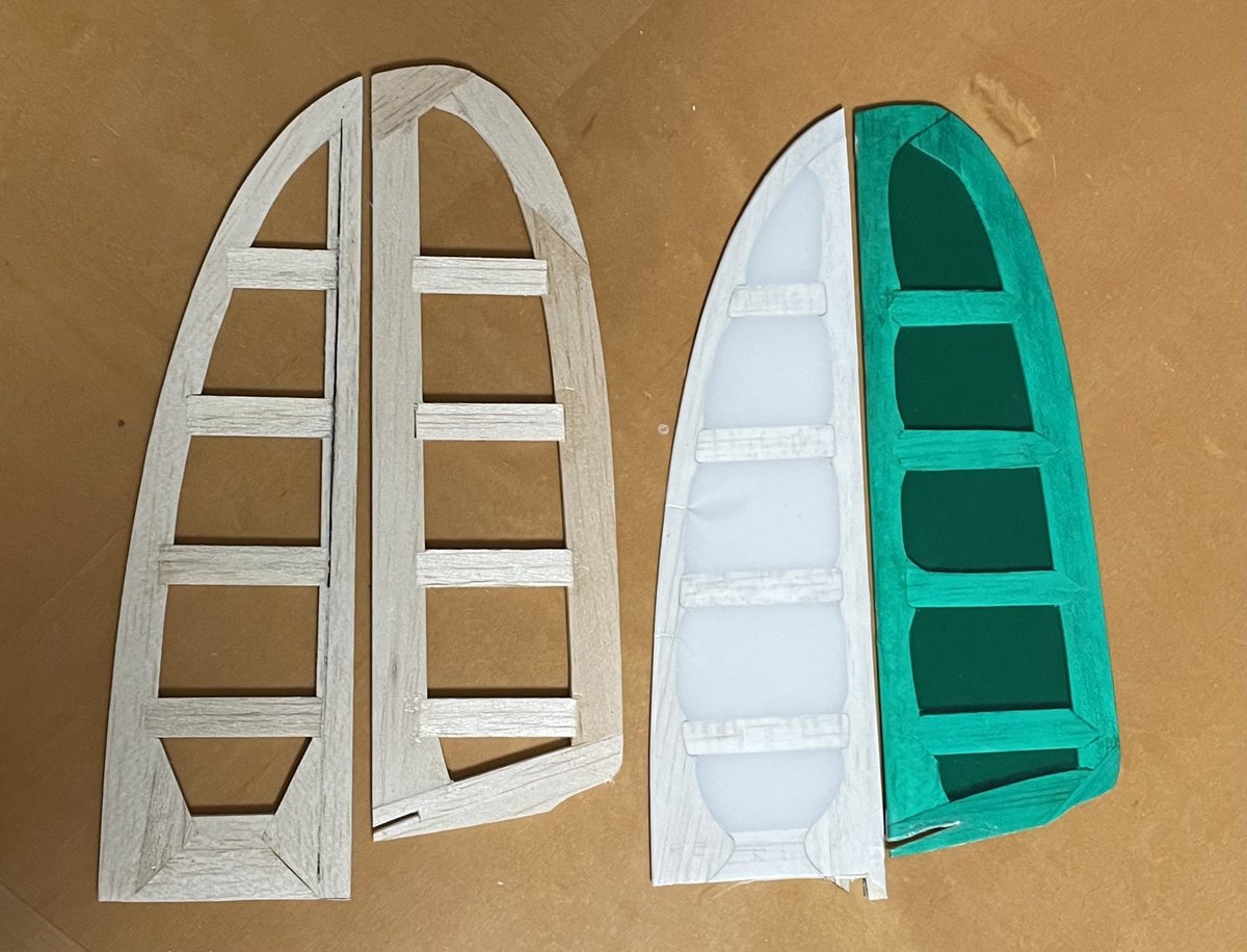 GotoGengo's tweet photo. F3-RES Arfon 011
前日の初飛行、実フルテンションでランチで垂直尾翼がフラッター!補強したとは言え、1.5mm程度では無理ですよね。と、言うことでスクラップバルサをかき集めて新たに製作。カーボン補強、木目、ハードバルサなど色々工夫しています(つもり)。
#glider #F3RES #skymodeling #RC https://t.co/BlZTe3PAUc