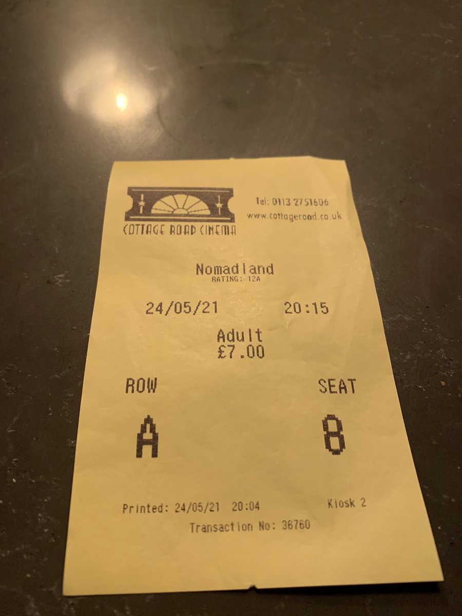 knowles_becca's tweet photo. Oh my god I actually went to the cinema and this film was incredible #nomadland #gettingbacktonormality https://t.co/NXDWWeQMOu