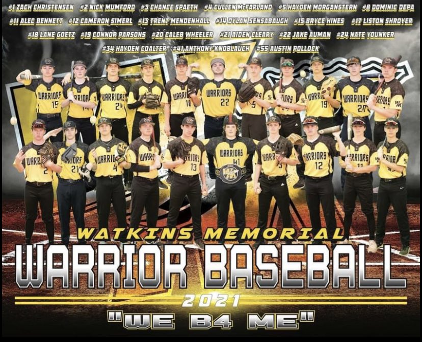 Watkins Memorial Warriors Baseball (@baseball_wmhs) on Twitter photo Not the ending we expected, but we couldn’t be more proud of the effort and heart these men showed tonight. We’ll be back! Thank you for your support Warrior Nation! <a href="/WM_Warriors/">Watkins Warrior Athletics</a> Not the ending we expected, but we couldn’t be more proud of the effort and heart these men showed tonight. We’ll be back! Thank you for your support Warrior Nation! <a href="/WM_Warriors/">Watkins Warrior Athletics</a>