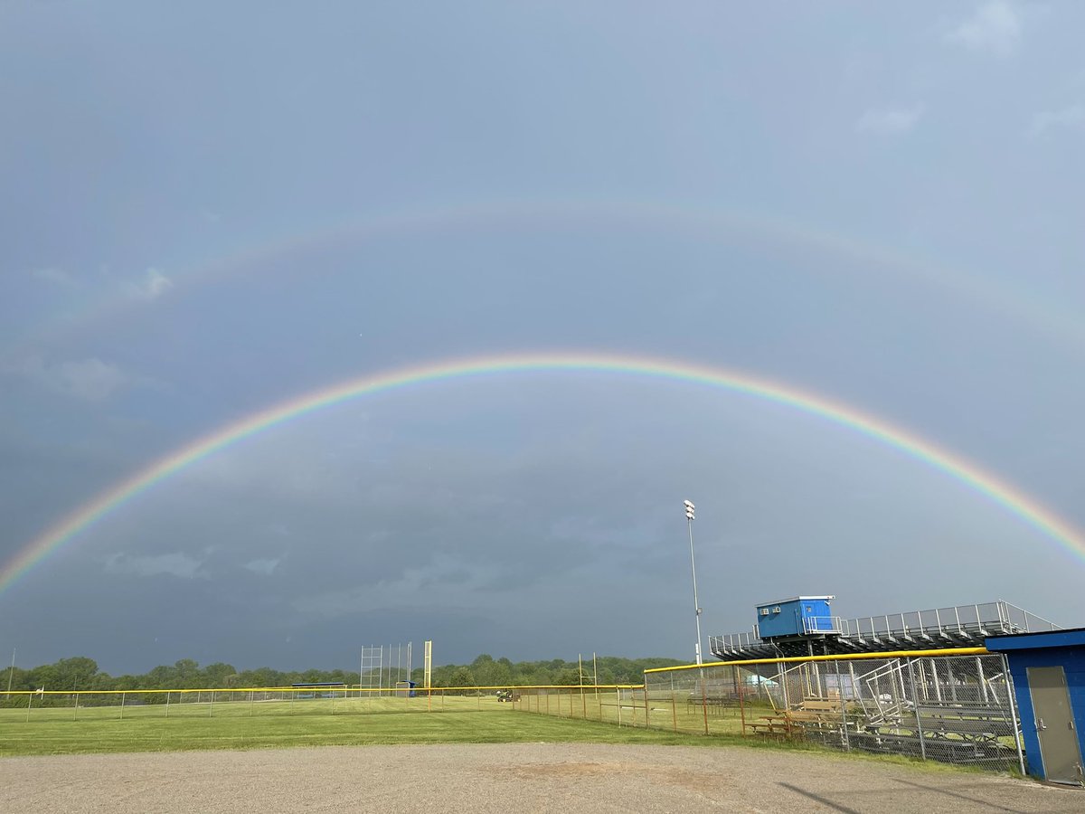wlwsoftball's tweet photo. Twice as nice when you see rainbows over your softball fields! Go Warriors!! 💙🥎🤍🥎 F.E.P.W.E. #itsasoftballthing #wlwwarriorssoftball https://t.co/FzAM44Pc4u