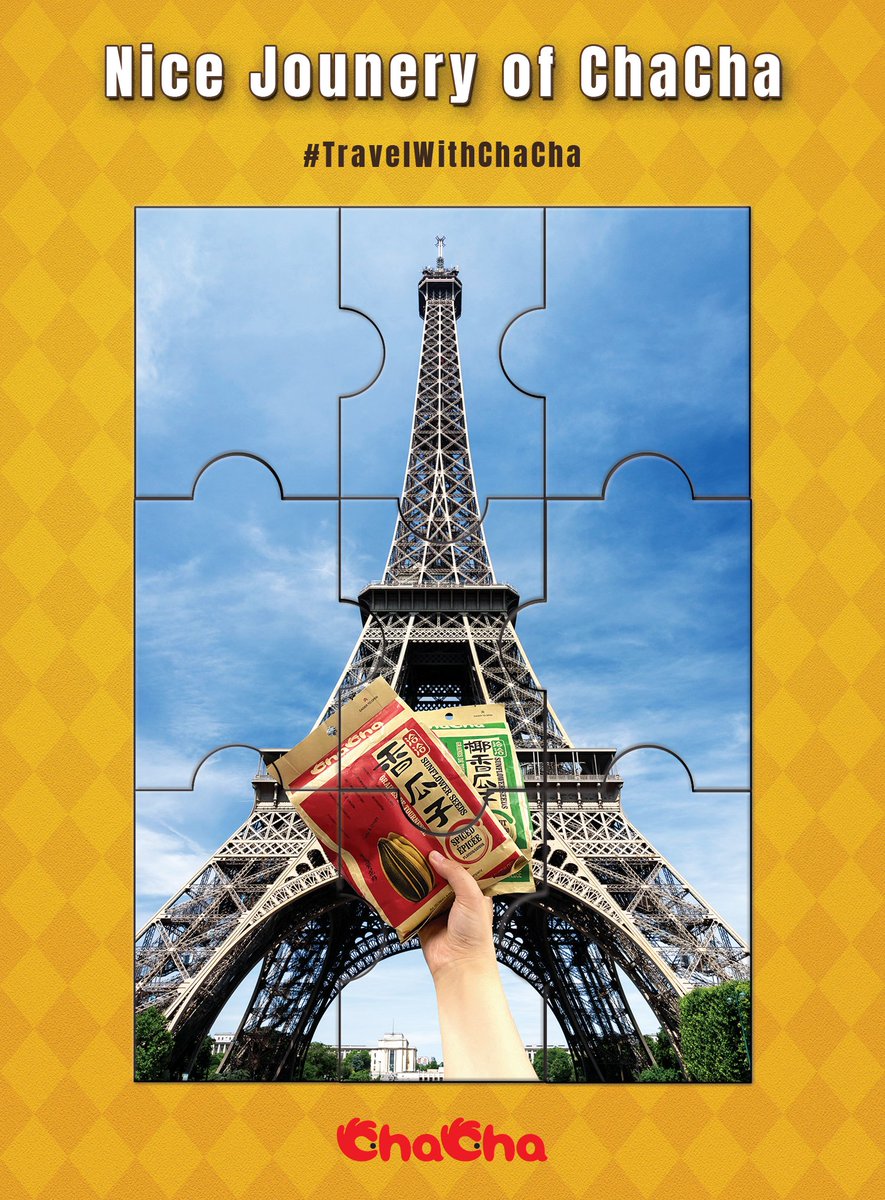 Chachafood_OFCL's tweet photo. Our fans took ChaCha to the Eiffel Tower, a pretty famous landmark in the world. Share your travels with ChaCha on Facebook or Instagram to join the lucky draw!
#TravelWithChaCha #ChaChaseeds #sunflowerseeds https://t.co/P4YOBnNvBi