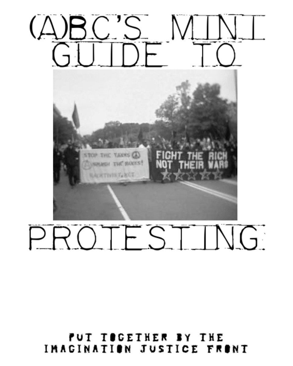 resist_zine's tweet image. (A)BC's Mini Guide To Protesting

by The Imagination Justice Front

1/6
#zine #protesting #protesttips #guide #activist #protesting #zine #activism #protests #protest #remain #diversity #zines #magazine #book #diy #graphicdesign #socialactivism #resist #fightthepower #howto