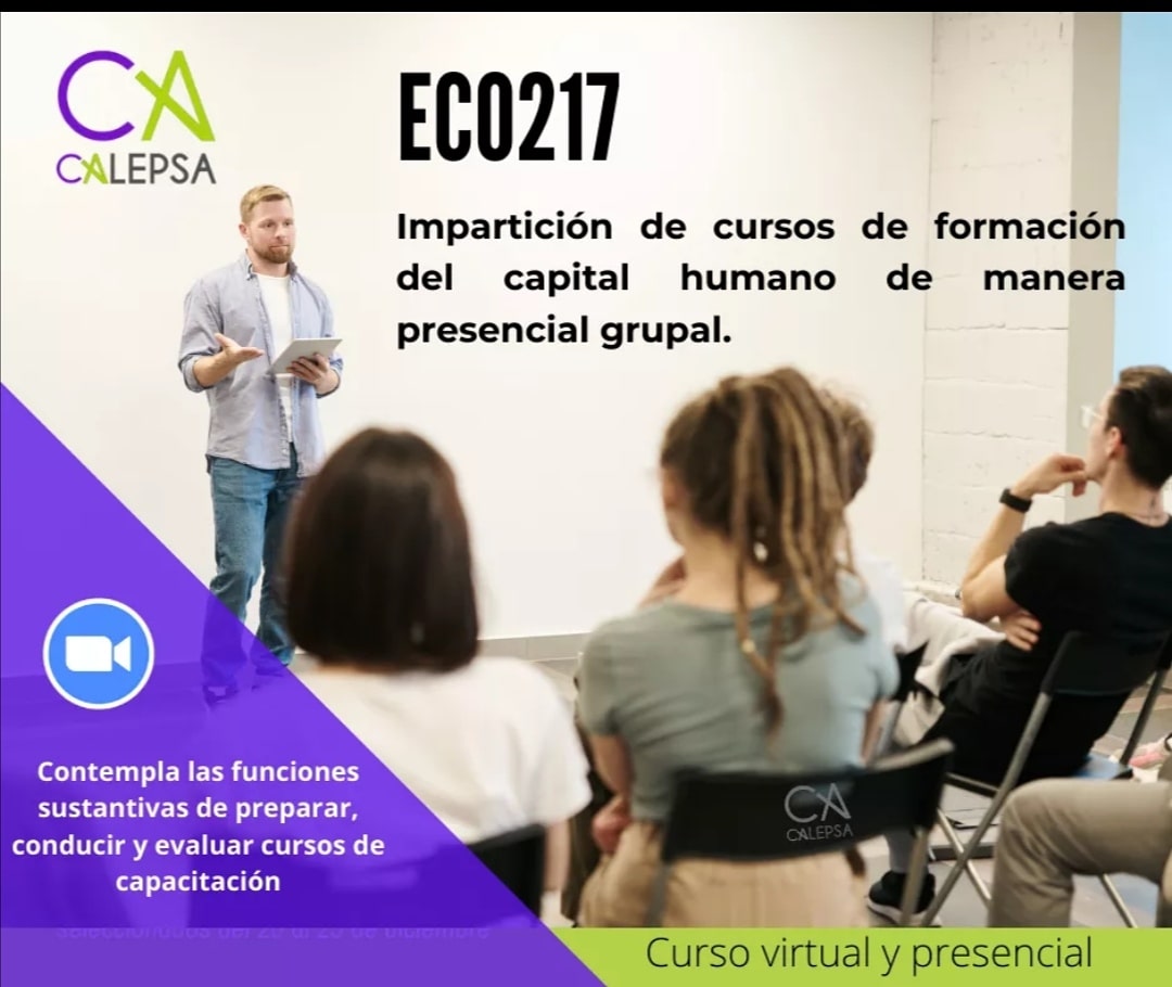 CALEPSA's tweet photo. ⚠️🌀🛂 Para desempeñar funciones como:
✅ Planear y preparar el curso
✅ Conducir la sesión empleando técnicas instruccionales y grupales que faciliten el proceso de aprendizaje.
✅ Evaluar el aprendizaje antes, durante y al final del curso.
#EC0217 https://t.co/O5lVqLznqN