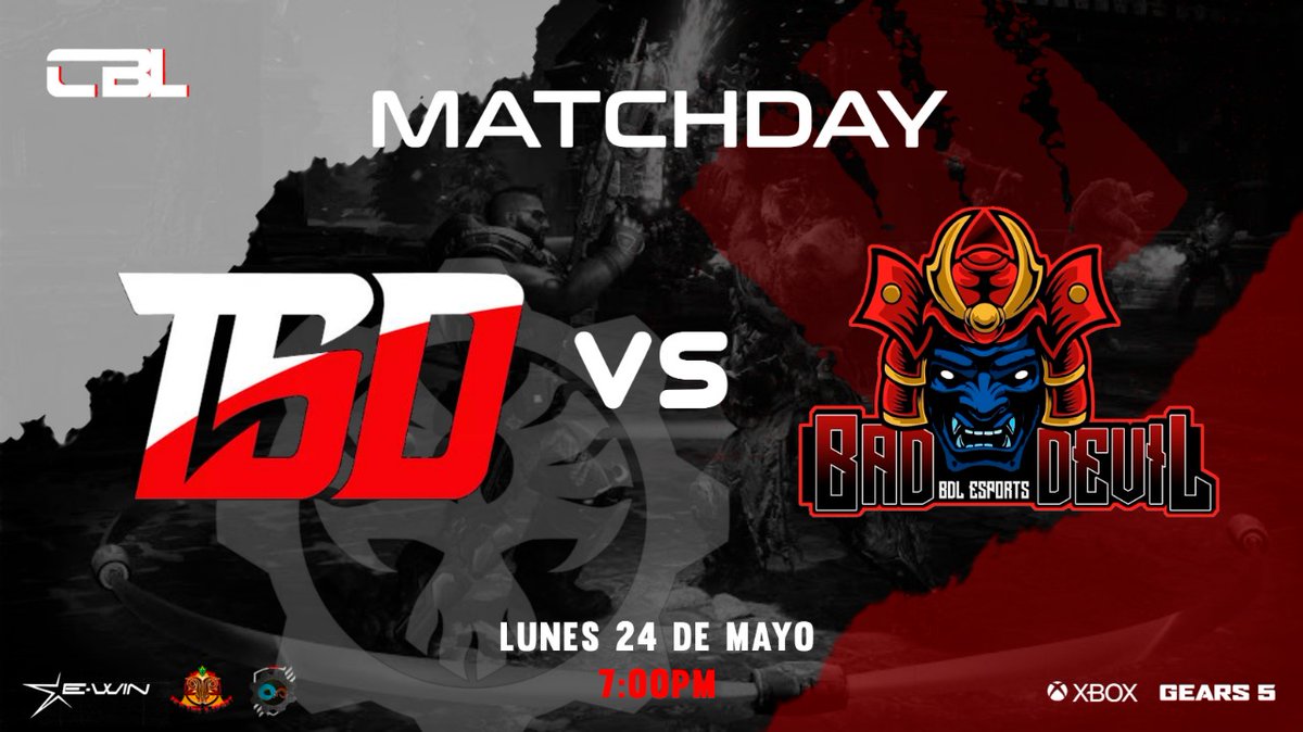 TSDesport's tweet photo. 🎮 JORNADA 1 🎮

Debutando en nuestra primera liga de #Gears5 en 🏆@Oficial_CBL

🆚 @BadDevilEsports

Venga que trataremos de conseguir la victoria 💪

🤖@Frears14
🤖@Dharsll
🤖@Fernand01085142
🤖@W2Cristian

#GoTSD #WeAreTSD https://t.co/PGIDP1oiRo