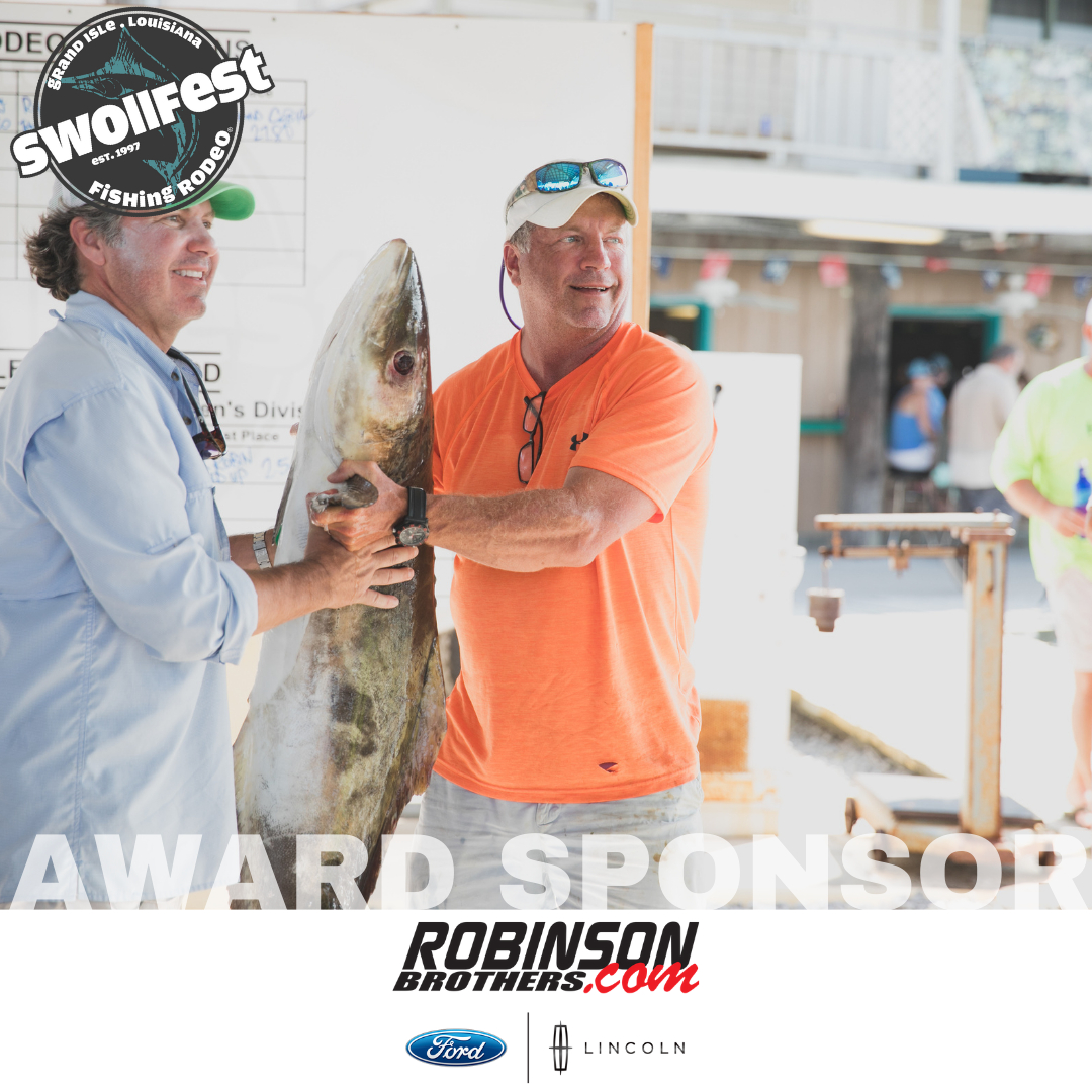Swollfest's tweet photo. And the award goes to….
Robinson Brothers for sponsoring all Swollfest 2021 Awards. We are so thankful for you and your support of our mission.
Learn more about our sponsor here: https://t.co/i62YQpFEVX
#swollfest #swollfestfishingrodeo #grandisle #visitgr... https://t.co/h3L1Z8WqZB