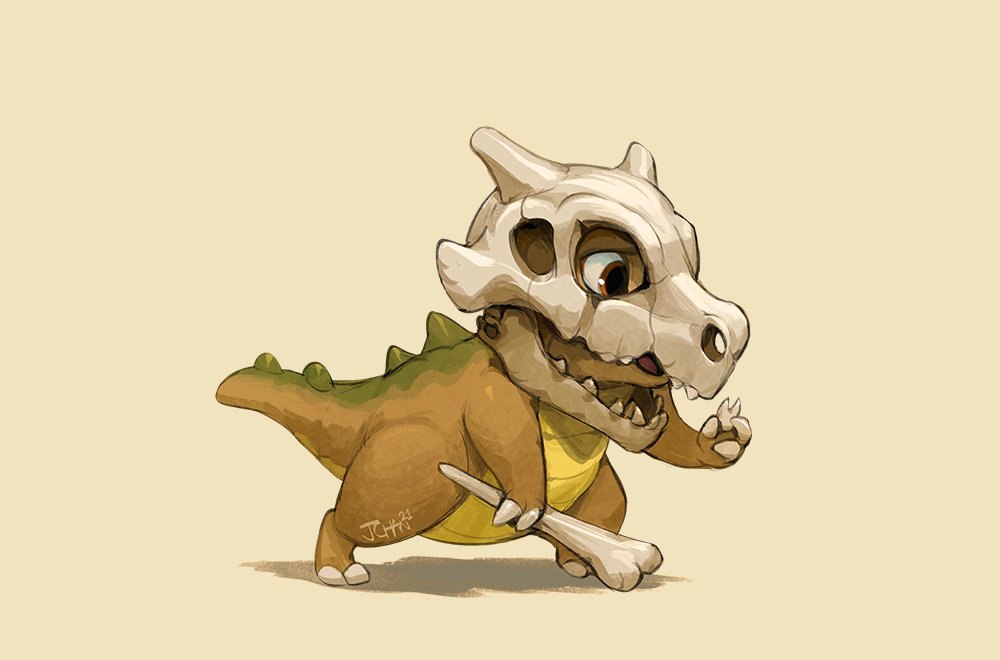 justinchans's tweet photo. you hear the sound of hollow clattering bones as Cubone stumbles by, unaware of it's surroundings. its following a long lost scent https://t.co/GPee9tUsWQ