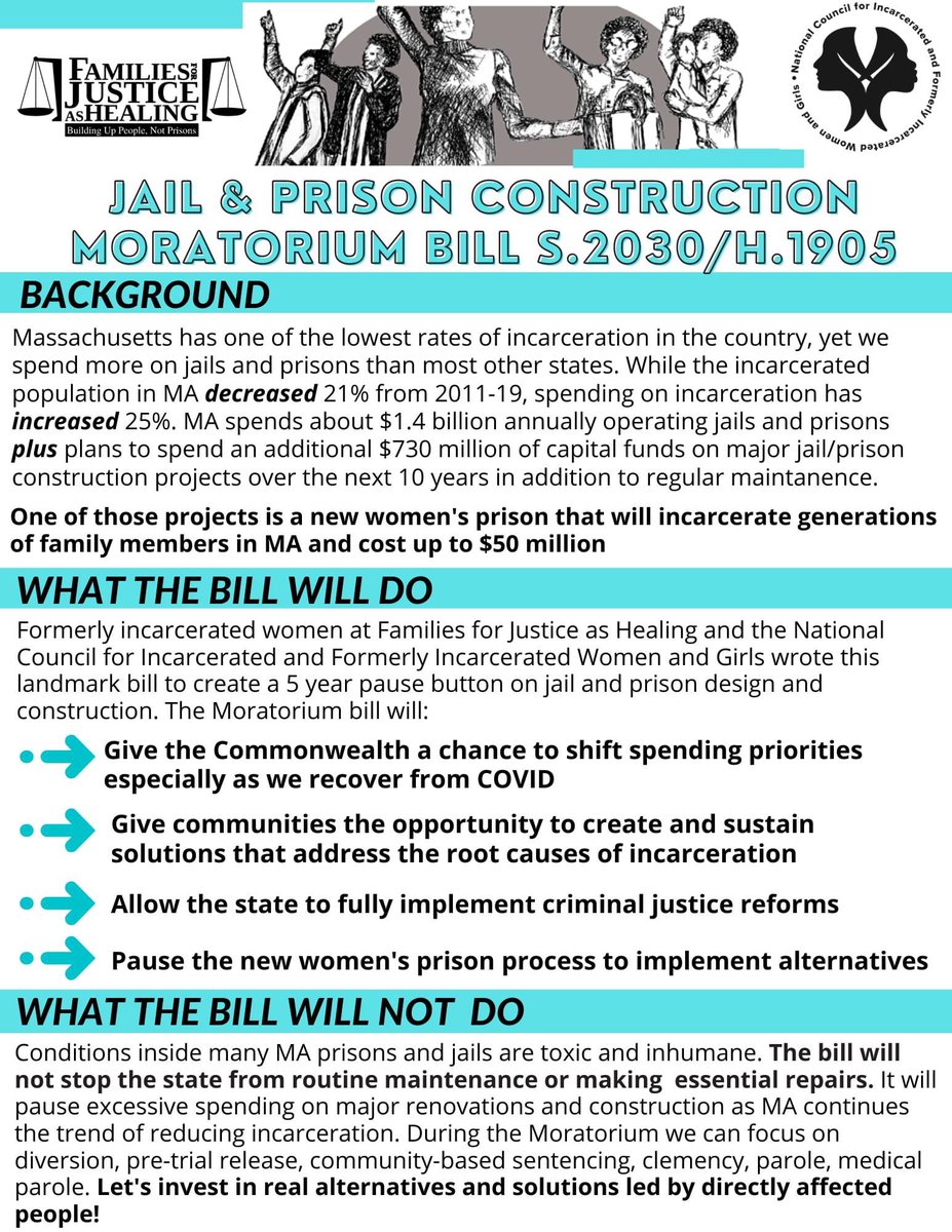 We are working to Reimagine our communities and end incarceration of women and girls. We need to immediately stop all construction and designs of prisons and jails and allocate funding to communities struggling. Build Up People-Not Prisons. #FreeHer