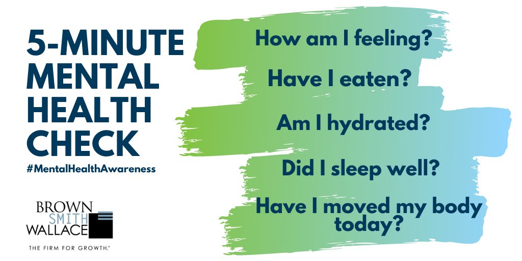 We spend a vast amount of time tending to our responsibilities - family, work, school, - and often forget to take care of ourselves. A 5-minute mental health check can help gauge if you are happy, healthy and ready to put your best foot forward. Check In!