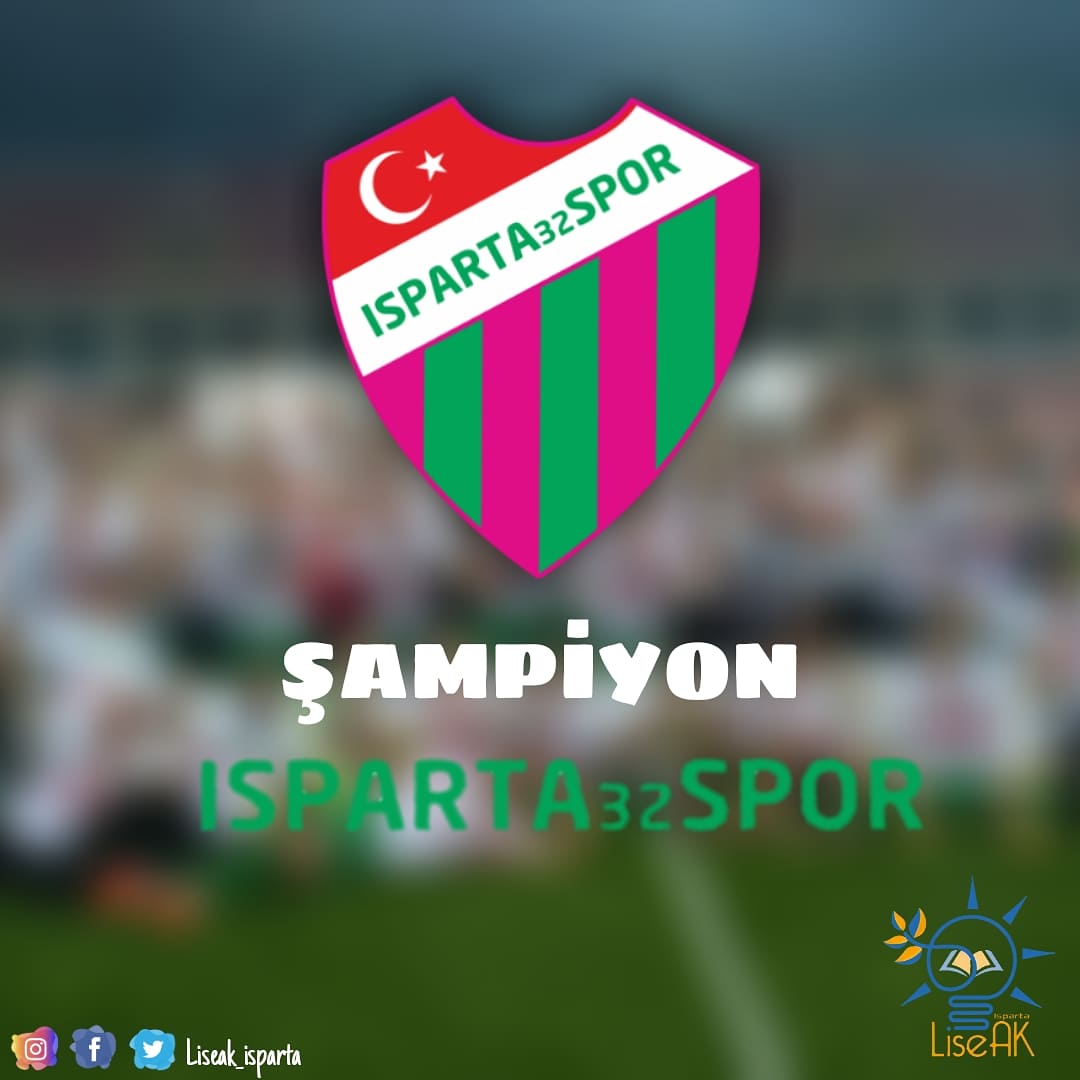 ŞAMPİYON ISPARTASPOR💚❤️💪
2. Lige yükselen takımımızı tebrik ediyoruz..