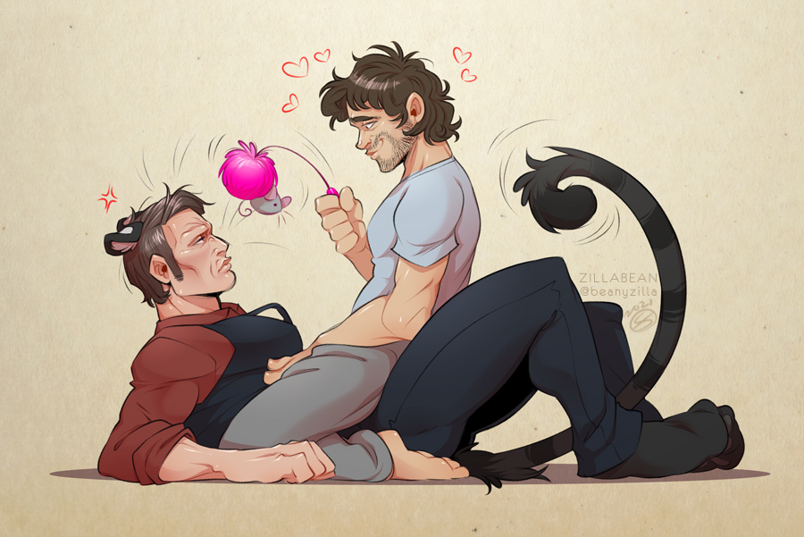 beanyzilla's tweet photo. Hannicat says he doesn't care for those fuzzy kitty toys but his nose knows catnip when he smells it... 🐯🖤 #Hannibal #Hannigram #Hannicat https://t.co/XTwDRFy9Sa
