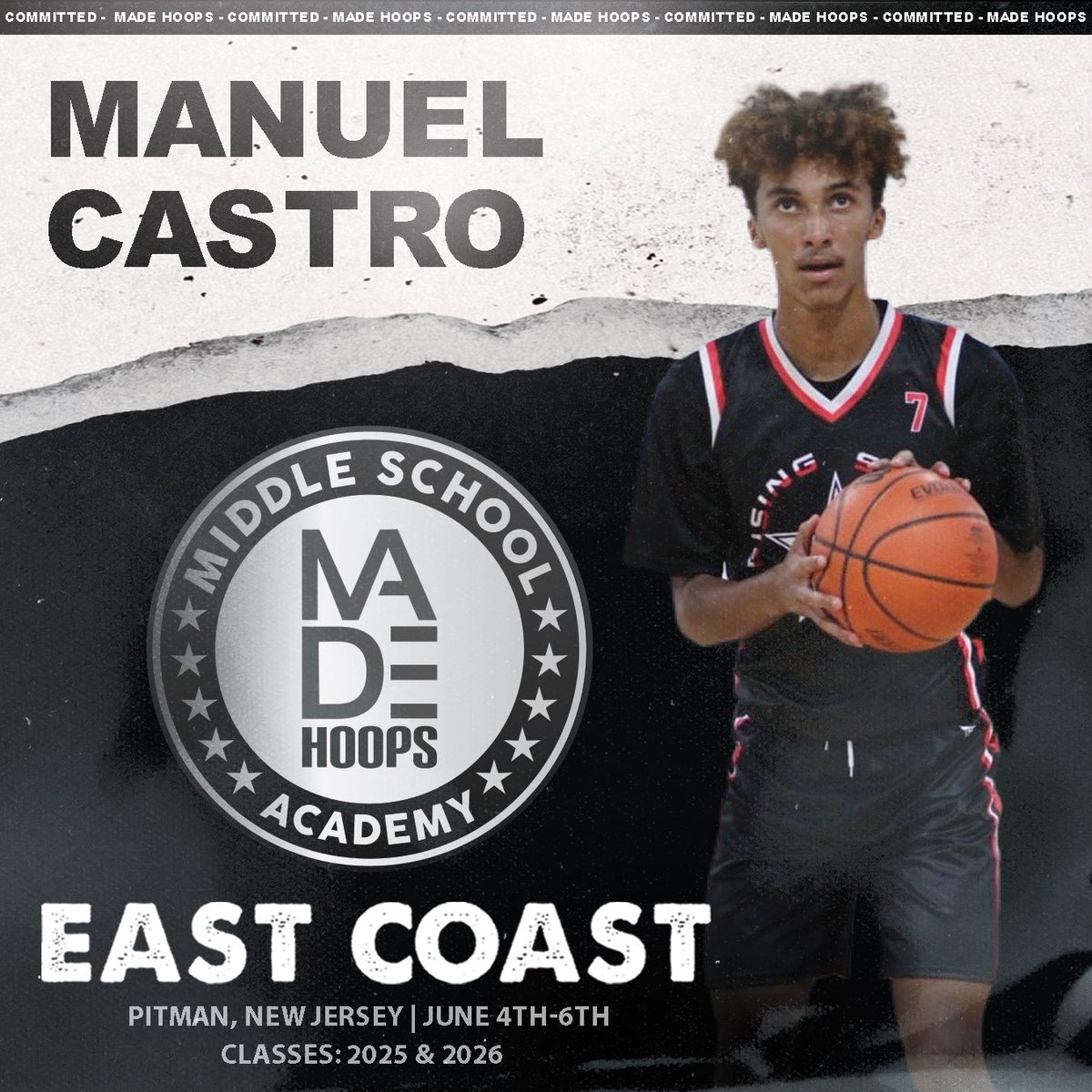 madehoops's tweet photo. Welcome Manuel Castro, Derrick Robinson Jr., Dante Regan, & Luke Fiorillo to Middle School Academy Camp! ๐ฅ
The BEST attend #MADEAcademy! Will you #CreateYourName?
๐ Register: https://t.co/M5OuCLeD0n https://t.co/88Rt2tSDMB