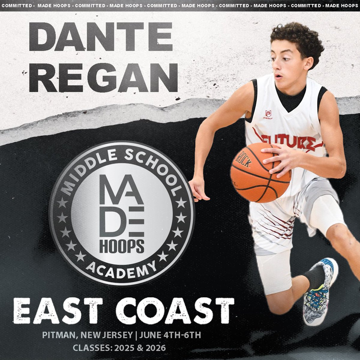 madehoops's tweet photo. Welcome Manuel Castro, Derrick Robinson Jr., Dante Regan, & Luke Fiorillo to Middle School Academy Camp! ๐ฅ
The BEST attend #MADEAcademy! Will you #CreateYourName?
๐ Register: https://t.co/M5OuCLeD0n https://t.co/88Rt2tSDMB