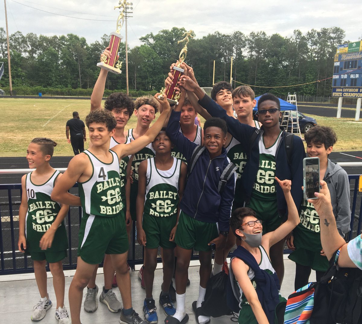 We are so proud of our Boys’ Track and Field Bears - regular season and county meet champions!!  #BBMSBearlife