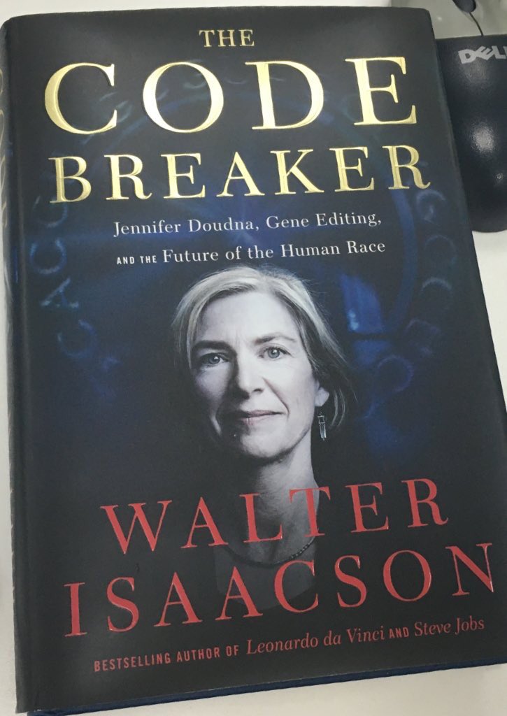 AdriPeralM's tweet image. “The key to innovation is connecting a curiosity about basic science to the practical work of devising tools that can be applied to our lives, moving discoveries from lab bench to bedside.” #TheCodeBreaker by @WalterIsaacson #Genetics