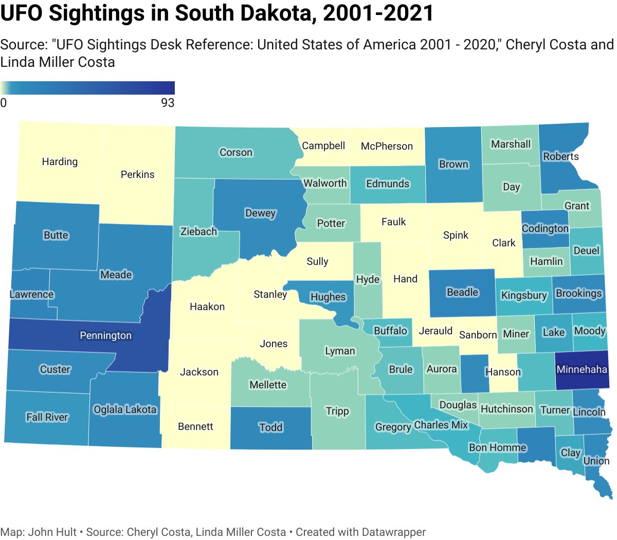 JohnEHult's tweet photo. Oh, and here's a map of UFO sightings by county.
The interactive map is here: https://t.co/RAbFQgMpmr https://t.co/ynmaElRPbR