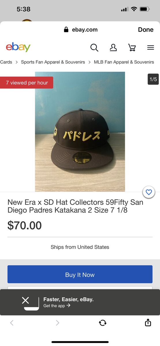SDHatCollectors's tweet photo. We’ve officially made it!  Our hats are selling on eBay for way above the retail price! https://t.co/PsW7ptmjVy