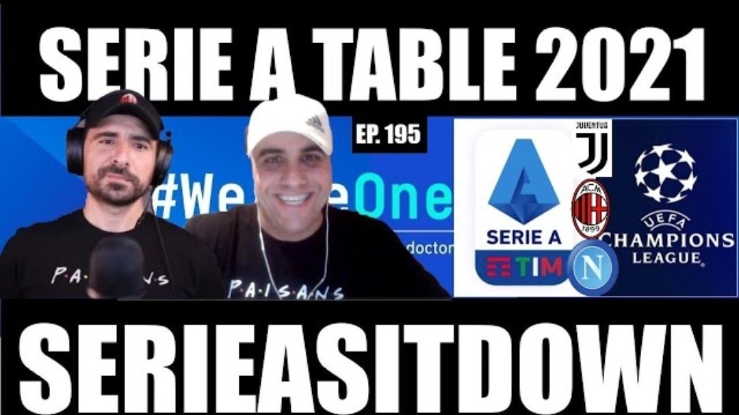 SerieASitdown's tweet photo. 🚨  🇮🇹🎙️EPISODE 195 🚨

Serie A Table 2021/Squadra Finora

▶️ #SoundCloud
https://t.co/9cmXCqfPx9

✅ #Juventus #Milan &amp; #Napoli battle for #UCL
✅ #WorstXI
✅ #BestXI
✅ #WhoWonCalcioTwitter tweet of the season 🏆 

#SerieATIM @WorldFootballi #SerieA @SerieA #SerieATIM #UCL #UEL https://t.co/kBpheGXcn9