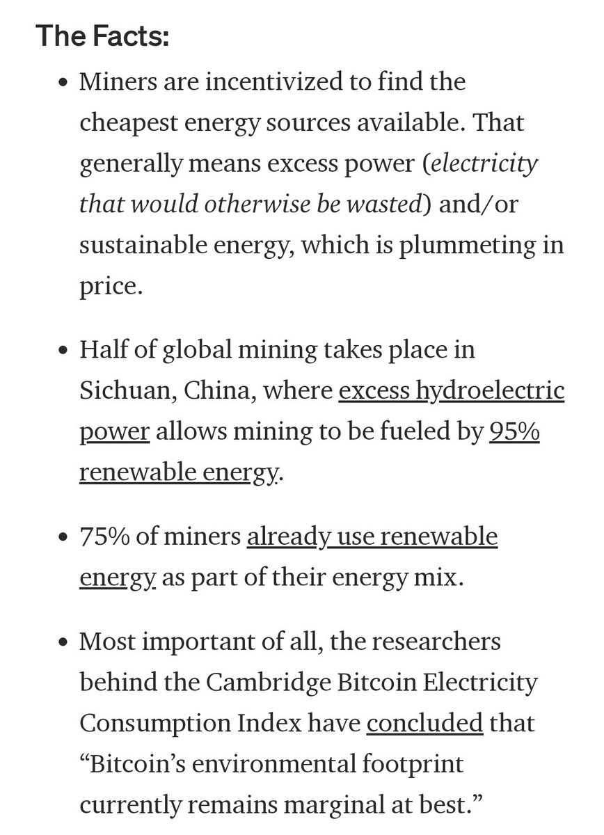 RealLilSnod's tweet photo. Highlights from a very interesting article about #Bitcoin mining and its power usage! Im not saying its great right now, but the future does look promising!
$BTC #Crypto #cryptocurrency

Link to the article:https://t.co/J99rqdfoDj https://t.co/Q9l6ZVzDLf