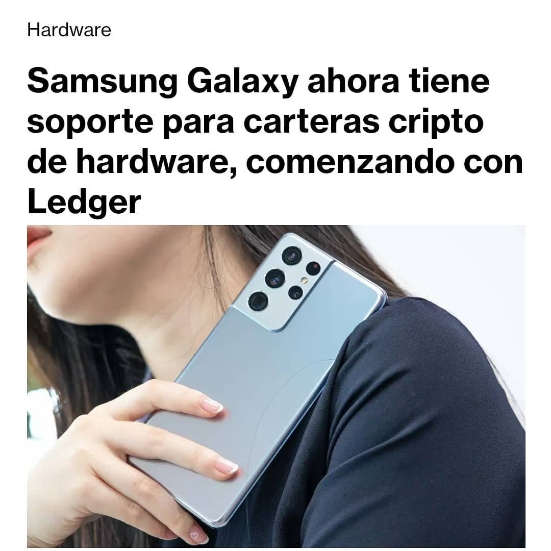Una novedad acaba de implementar Samsung para sus modelos Galaxy: la posibilidad de importar activos almacenados en carteras de hardware como Ledger

Nota completa aquí 📰
⬇️
bit.ly/2SpOMKc

#samsunggalaxy #bitcoin #BTC #crypto #cryptocurrency #cryptonews #criptonoticias